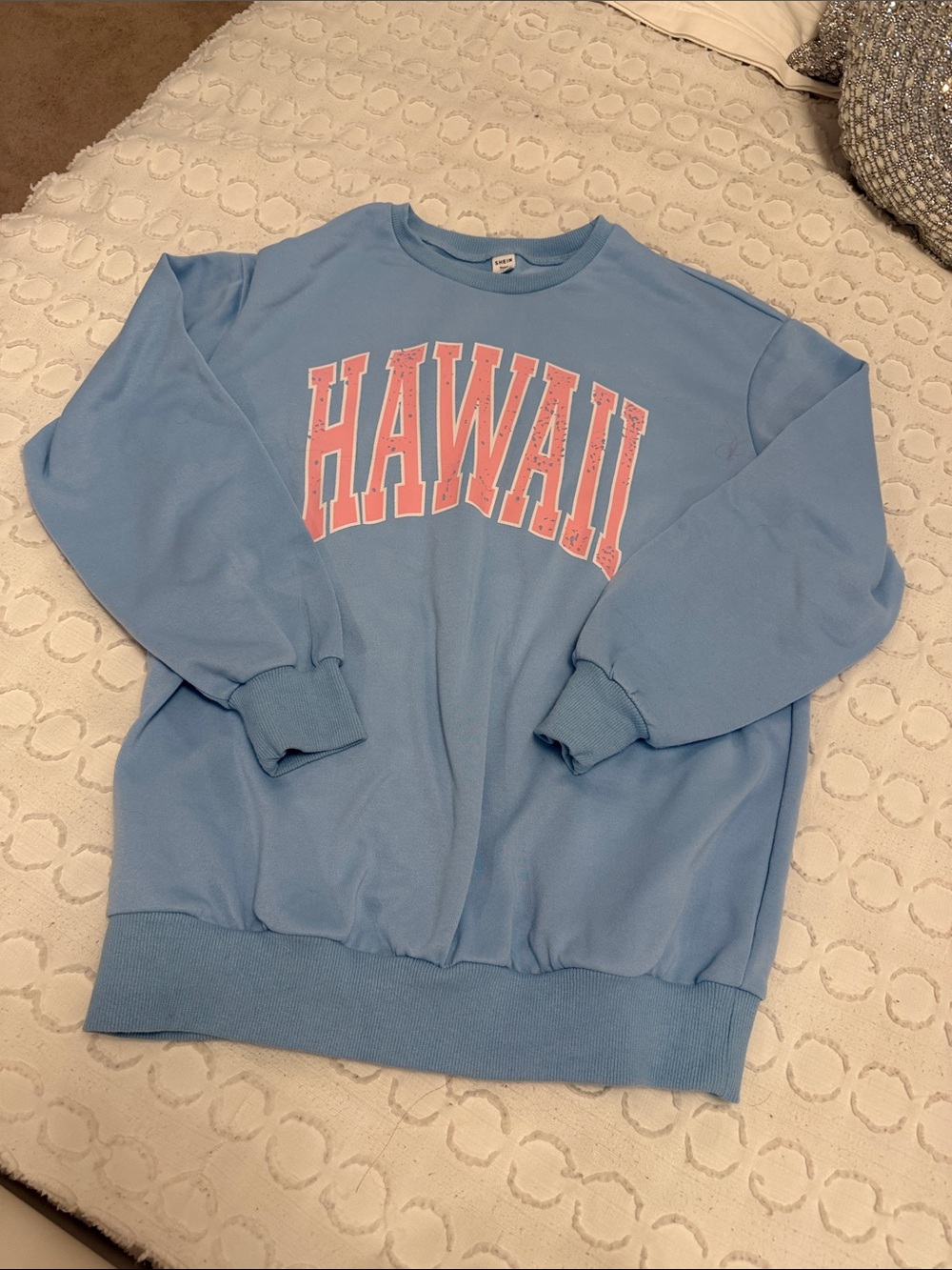 Light Blue "Hawaii" Crewneck Sweater - Unbranded